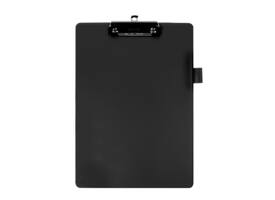 Klembord Quantore A4 staand PVC zwart met 100mm klem + penlus