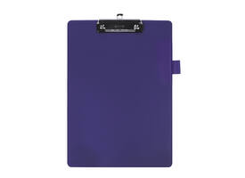 Klembord Quantore A4 staand PVC blauw met 100mm klem + penlus