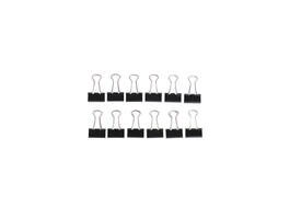 Papierklem MAUL 213 foldback 13mm zwart 12 stuks