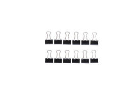 Papierklem MAUL 213 foldback 16mm zwart 12 stuks