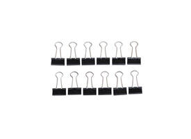Papierklem MAUL 213 foldback 19mm zwart 12 stuks