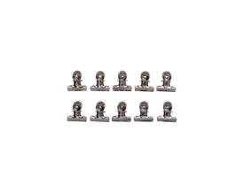 Papierklem MAUL Bulldog 30mm capaciteit 10mm zilver 10 stuks