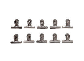 Papierklem MAUL Bulldog 50mm capaciteit 20mm zilver 10 stuks
