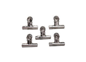 Papierklem MAUL Bulldog 70mm capaciteit 40mm zilver 5 stuks