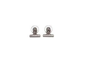 Papierklem MAUL Bulldog met magneet 40mm zilver 2 stuks