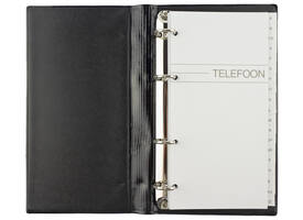 Telefoonalbum Kangaro 215x130mm A-Z 4-rings zwart