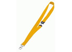 Textielkoord Durable 8137 met karabijnhaak geel
