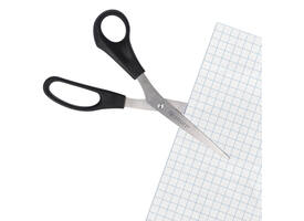 Kantoorschaar Westcott 210mm met kunststof grip linkshandig rvs