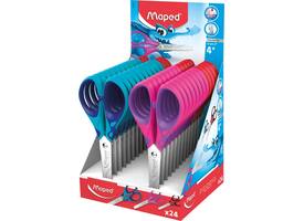 Schaar Maped Essentials Soft 13cm display á 24 stuks assorti