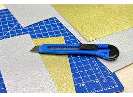 Snijmes Westcott Office 18mm met schuifsluiting blauw