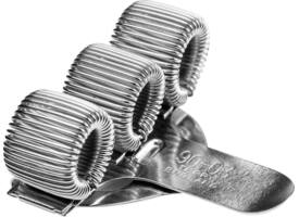 Penhouder Terry clip voor 3 pennen/potloden zilverkleurig