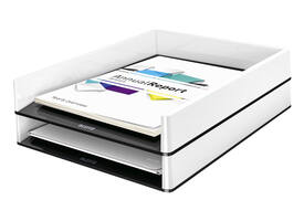 Brievenbak Leitz WOW A4 wit/zwart