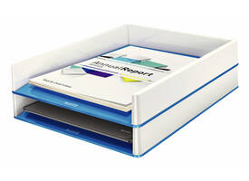 Brievenbak Leitz WOW wit/blauw