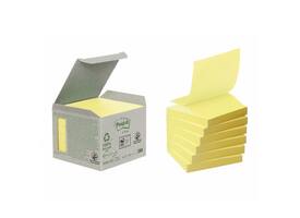 Memoblok Post-it Z-Note R330-1B recycled 76x76mm canary yellow 6 stuks