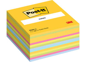 Memoblok Post-it 2030 76x76mm kubus ultra assorti
