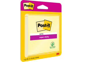 Memoblok Post-it 6920 Super Sticky 76x76mm geel