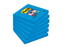 Memoblok Post-it 654 Super Sticky 76x76mm blauw 90 vel