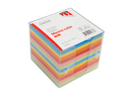 Memokubus Quantore 90x90mm transparant assorti