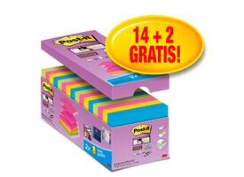 Memoblok Post-it Z-Note S330 Super Sticky 76x76mm 14+ 2 assorti