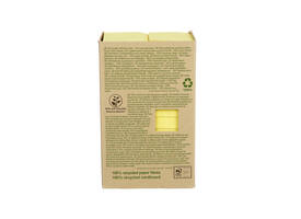 Memoblok Post-it 653 38x51mm recycled geel 24 stuks