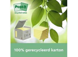 Memoblok Post-it 653 38x51mm recycled geel 24 stuks