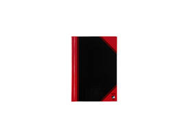 Notitieboek Bantex zwart/rood A6 lijn 70gr 96vel
