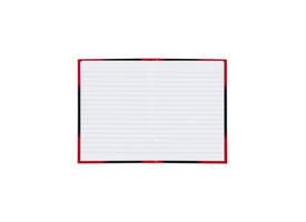 Notitieboek Bantex zwart/rood A6 lijn 70gr 96vel