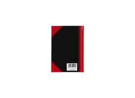 Notitieboek Bantex zwart/rood A6 lijn 70gr 96vel