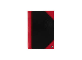 Notitieboek Bantex zwart/rood A5 lijn 70gr 96vel