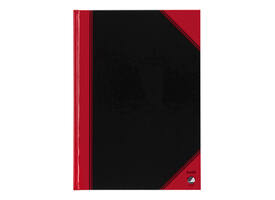 Notitieboek Bantex zwart/rood A4 lijn 70gr 96vel