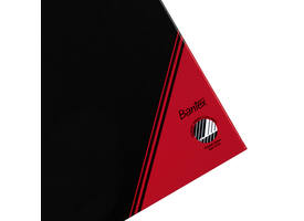 Notitieboek Bantex zwart/rood A4 lijn 70gr 96vel