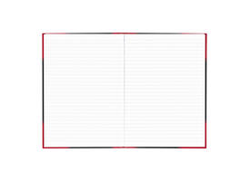 Notitieboek Bantex zwart/rood A4 lijn 70gr 96vel