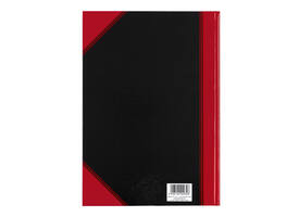 Notitieboek Bantex zwart/rood A4 lijn 70gr 96vel