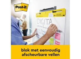 Meeting chart Post-it 566 Super Sticky 50.8x58.4cm wit incl Command bevestigingsstrip 2 stuks