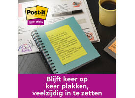 Memoblok Post-it 662 102x152mm ruit geel