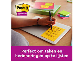 Memoblok Post-it 662 102x152mm ruit geel