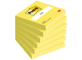 Memoblok Post-it 654 76x76mm neon geel 100 vel