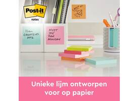 Memoblok Post-it 655 76x127mm 100 vel per blok neon geel