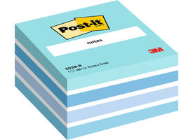 Memoblok Post-it 2028 76x76mm kubus pastel blauw