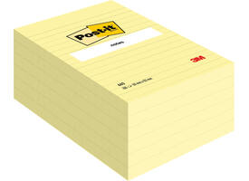 Memoblok Post-it 660 lijn 102x152mm canary yellow