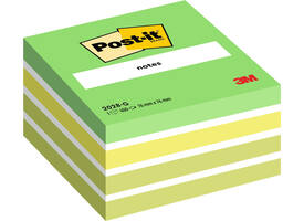 Memoblok Post-it 2028 76x76mm kubus pastel groen