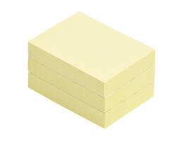 Memoblok Quantore 38x51mm geel 3 stuks