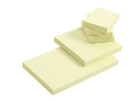 Memoblok Quantore 76x127mm geel 100 vel