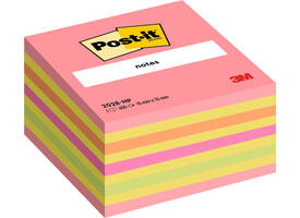 Memoblok Post-it 2028 76x76mm kubus neon kleuren