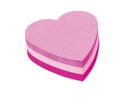 Memoblok Post-it Vormen 2007 70x70mm kubus hart roze