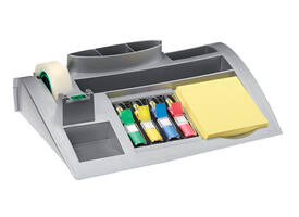 Bureau organiser Post-it C50 zilvergrijs incl inhoud