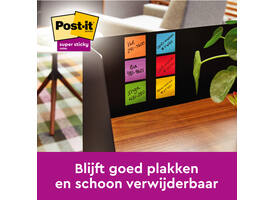 Memoblok Post-it 2028 Super Sticky 76x76mm kubus geel