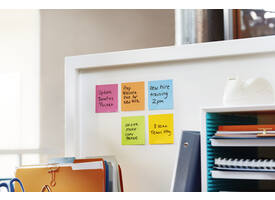 Memoblok Post-it 654 Super Sticky 76x76mm Carnival 6 stuks
