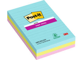 Memoblok Post-it 4690 Super Sticky 101x152mm Cosmic 3 stuks