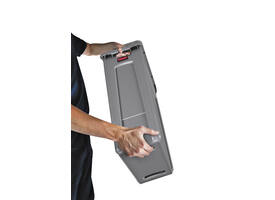 Afvalbak Rubbermaid Slim Jim Vented met luchtsleuven 87 liter grijs